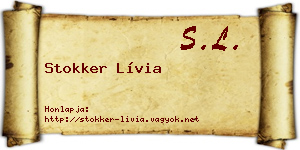 Stokker Lívia névjegykártya